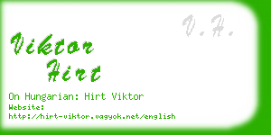 viktor hirt business card